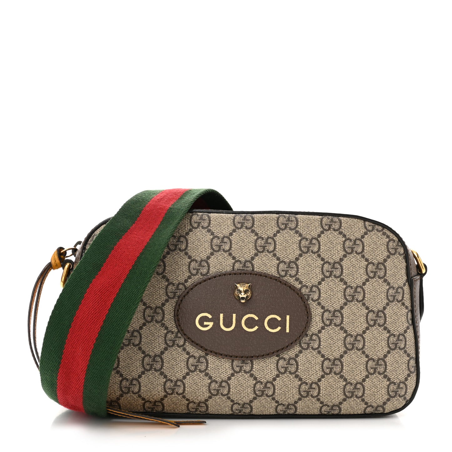 GG Supreme Monogram Web Neo Vintage Shoulder Bag Beige New Acero Crop