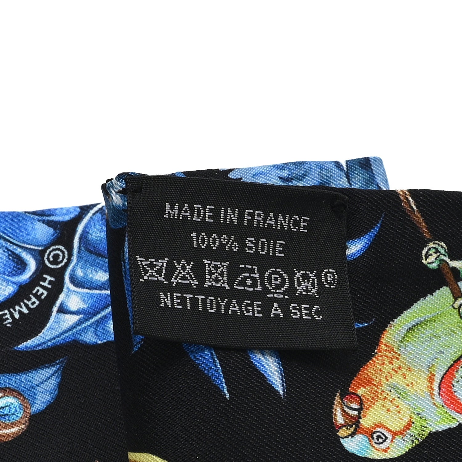 Hermes Silk Equateur Twilly Black Bleu Multicolor 3 of 3