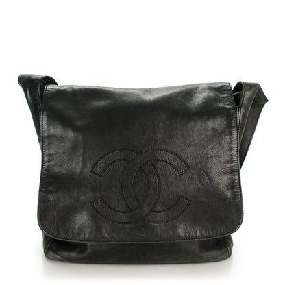 Chanel Lambskin Quilted CC Flap Shoulder Bag Black 1 of 7