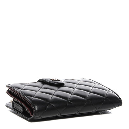 Chanel Lambskin Quilted L-Zip Pocket Wallet Black 4 of 7