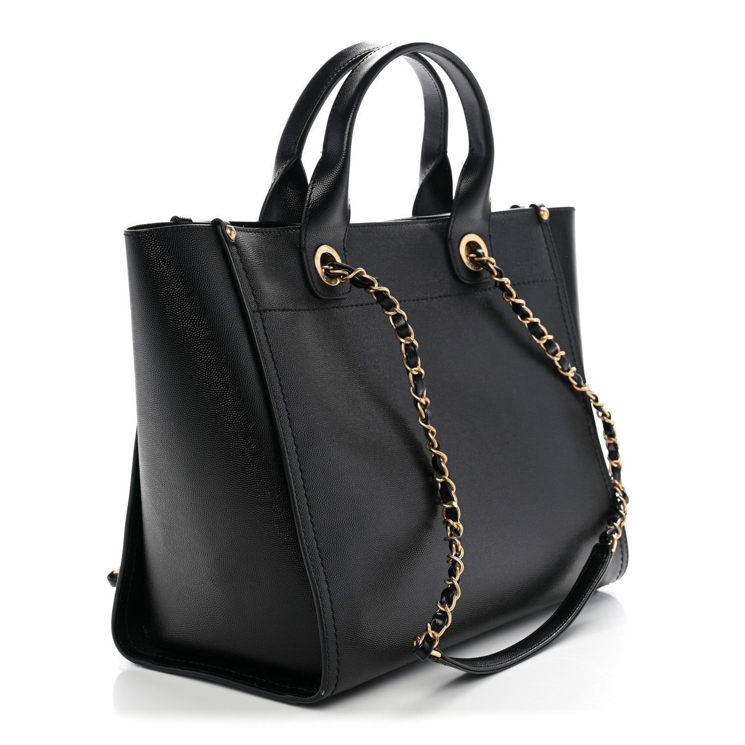 Chanel Caviar Small Studded Deauville Tote Black 3 of 11