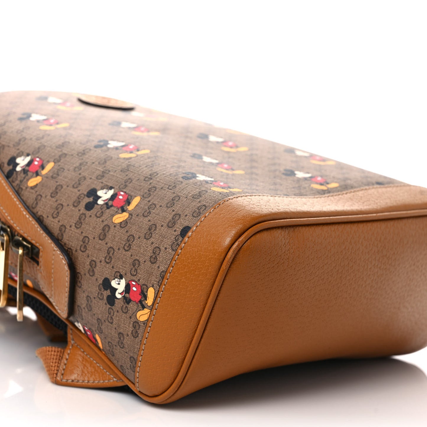 X DISNEY Mini Vintage GG Supreme Monogram Mickey Mouse Small Dome Backpack Beige Vintage Sun Oil