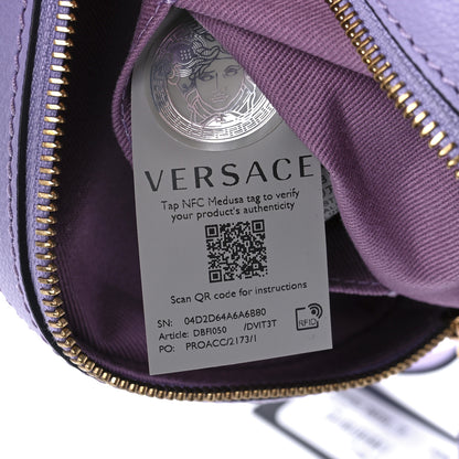 Versace Calfskin La Medusa Round Camera Bag Lilac 6 of 10