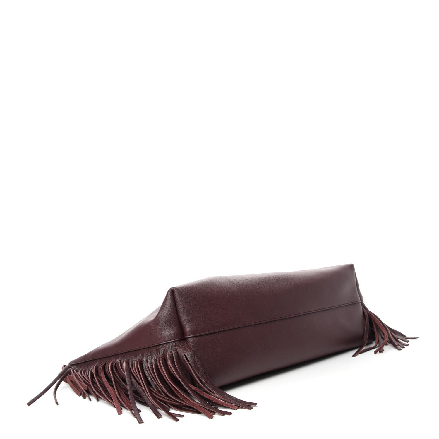 Saint Laurent Calfskin Large Fringe Shopping Tote Amaranto 4 of 11