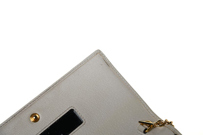 Gucci Textured Calfskin Web Ophidia Wallet On Chain Mystic White 12 of 12