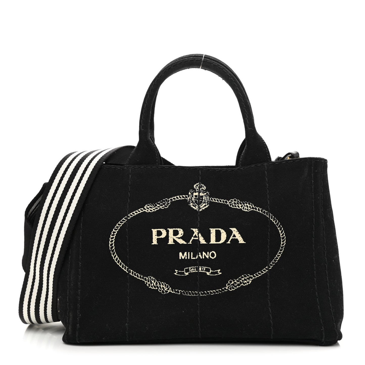 Canapa Small Logo Tote Black Talco
