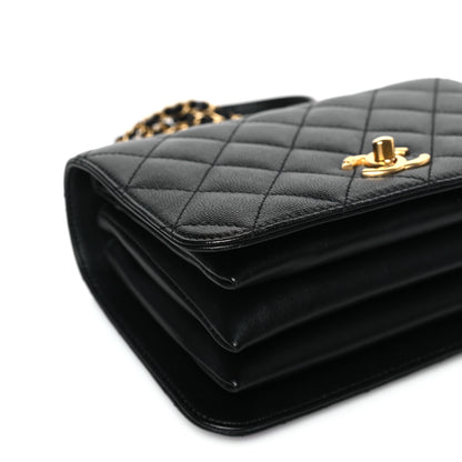 Chanel Caviar Quilted Mini Top Handle Flap Black 8 of 9