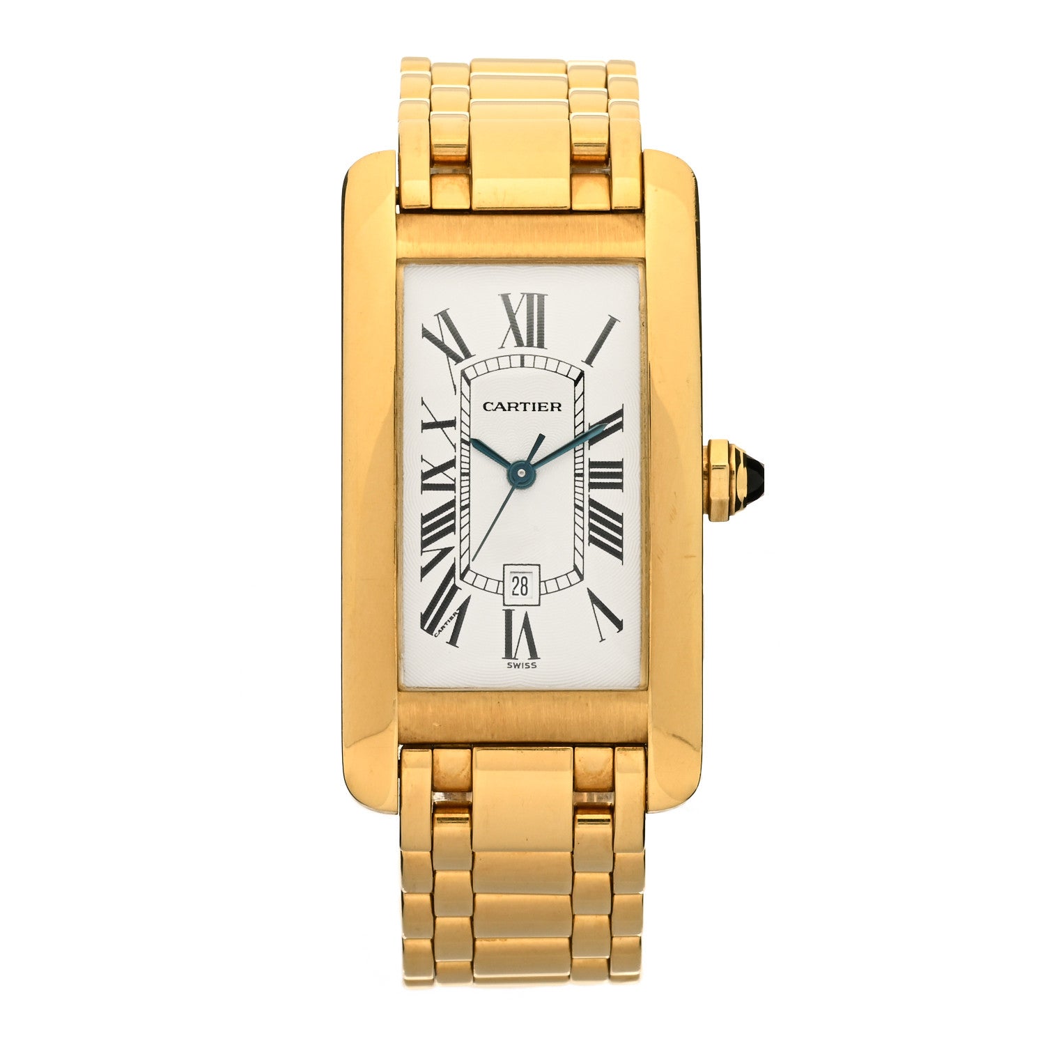 Cartier 18K Yellow Gold 22mm Tank Americaine Automatic Watch 1 of 4