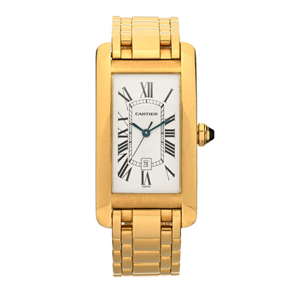 Cartier 18K Yellow Gold 22mm Tank Americaine Automatic Watch 1 of 4