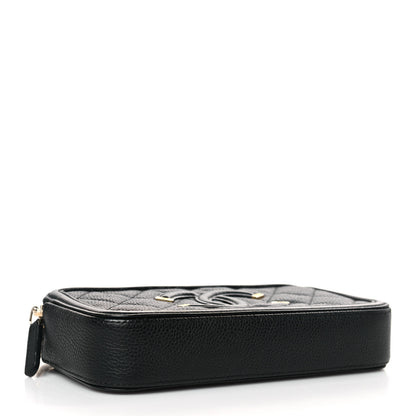 Chanel Caviar Quilted CC Filigree Clutch With Chain Black 4 of 10