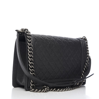Chanel Metallic Caviar Quilted New Medium Boy Flap Grey 2 of 9