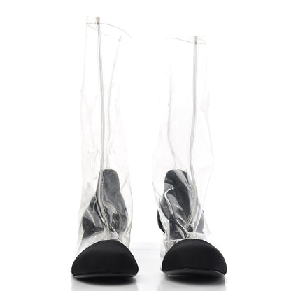 Chanel PVC Grosgrain High Boots 40 Transparent Black 2 of 7