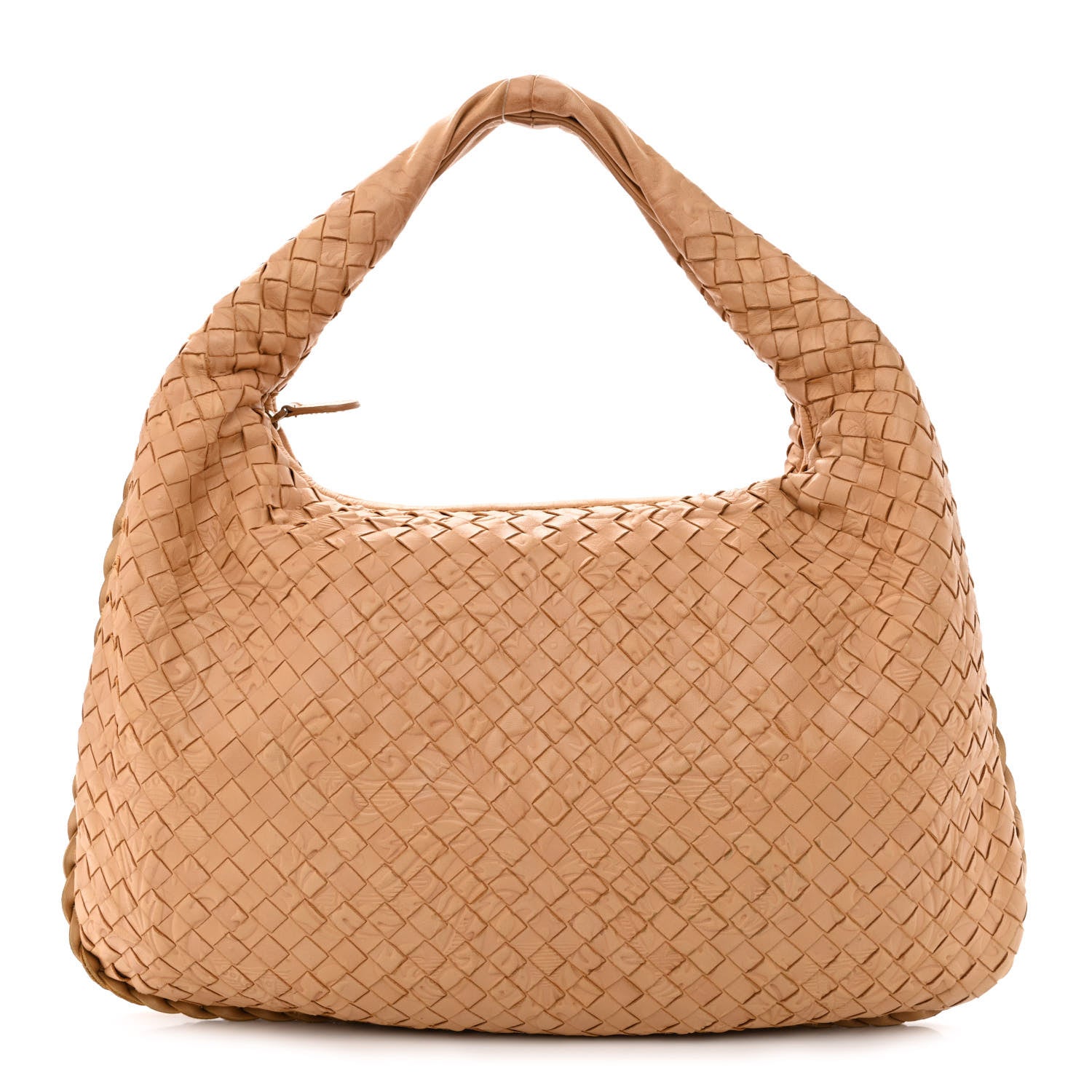 Bottega Veneta Nappa Intrecciato Embossed Medium Veneta Hobo Camel 1 of 9