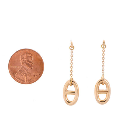 Hermes 18K Rose Gold PM Farandole Drop Earrings 2 of 6