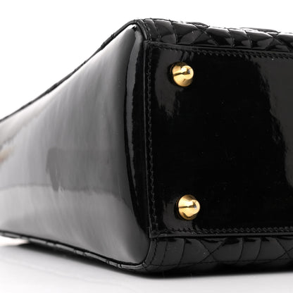 Christian Dior Patent Cannage Large Lady Dior Black 9 of 11