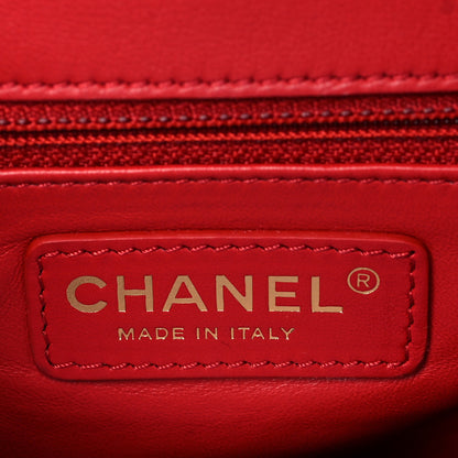 Chanel Lambskin Quilted Small Easy Carry Flap Red 5 of 9