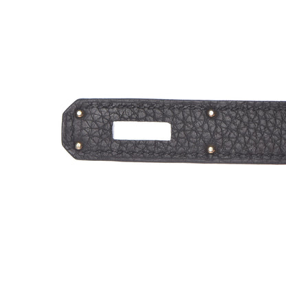 Hermes Togo Verso Kelly Retourne 35 Black Bleu Agate 21 of 40