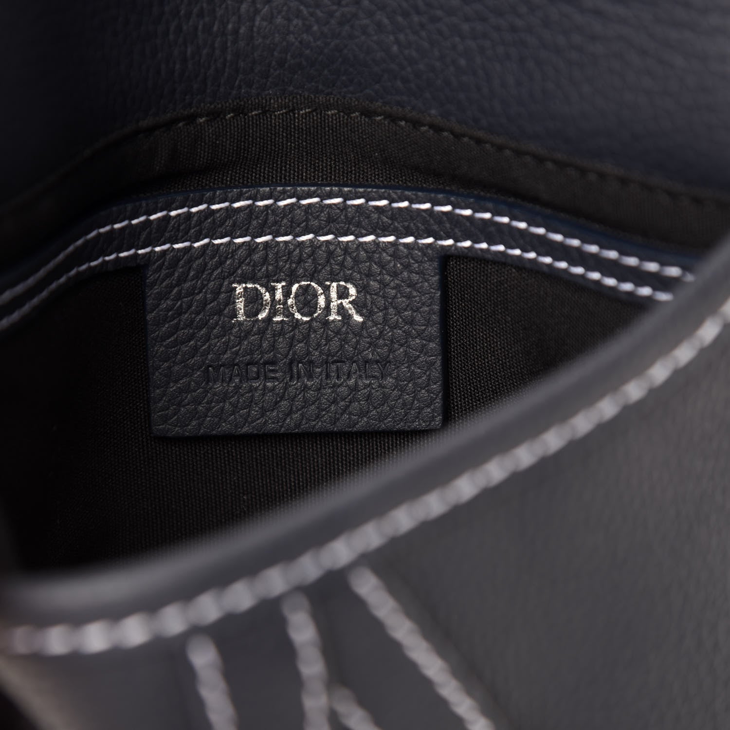 Christian Dior X KAWS Grained Calfskin Saddle Pouch Blue Multicolor 8 of 11