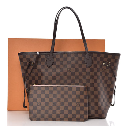 Louis Vuitton Damier Ebene Neo Neverfull MM Rose Ballerine 10 of 10