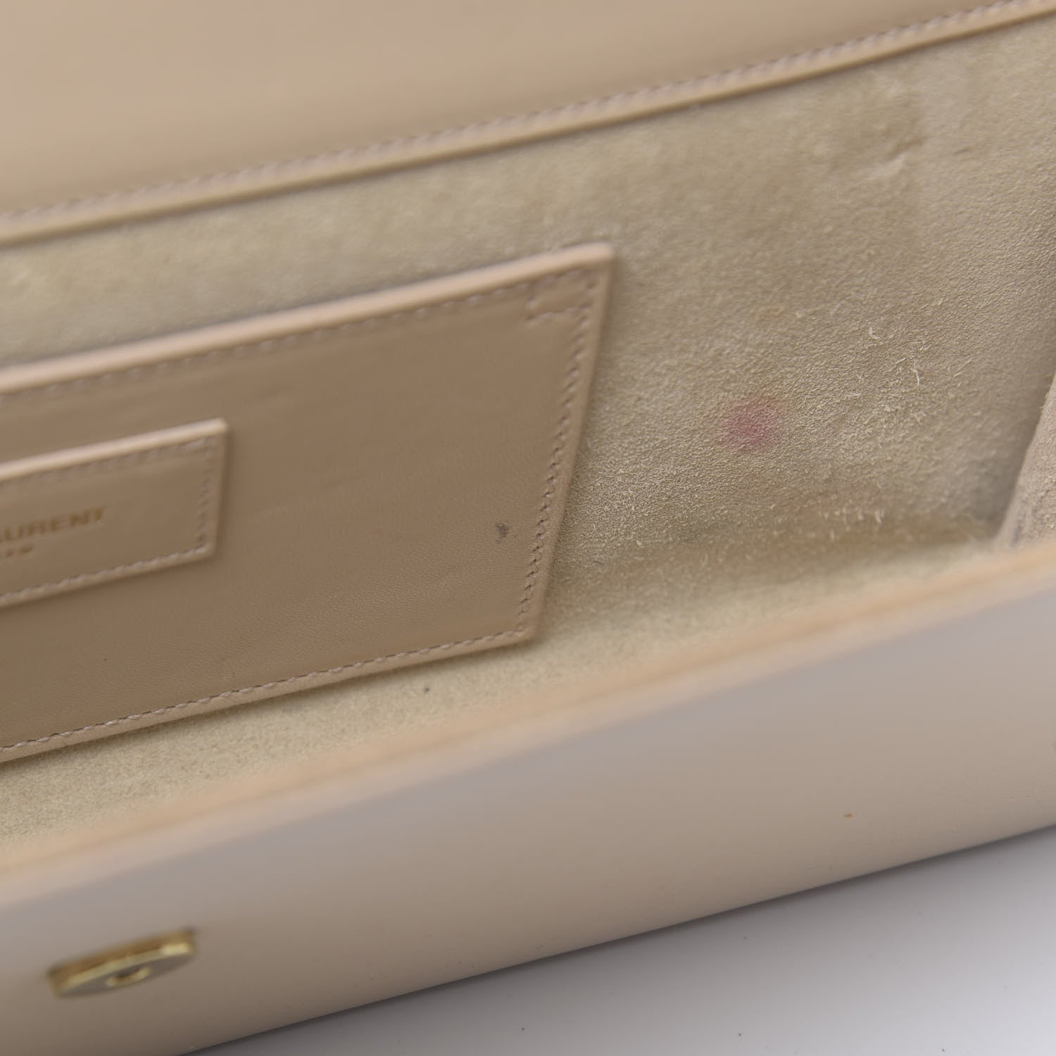 Saint Laurent Smooth Calfskin Cassandre Clutch Nude Powder 9 of 12