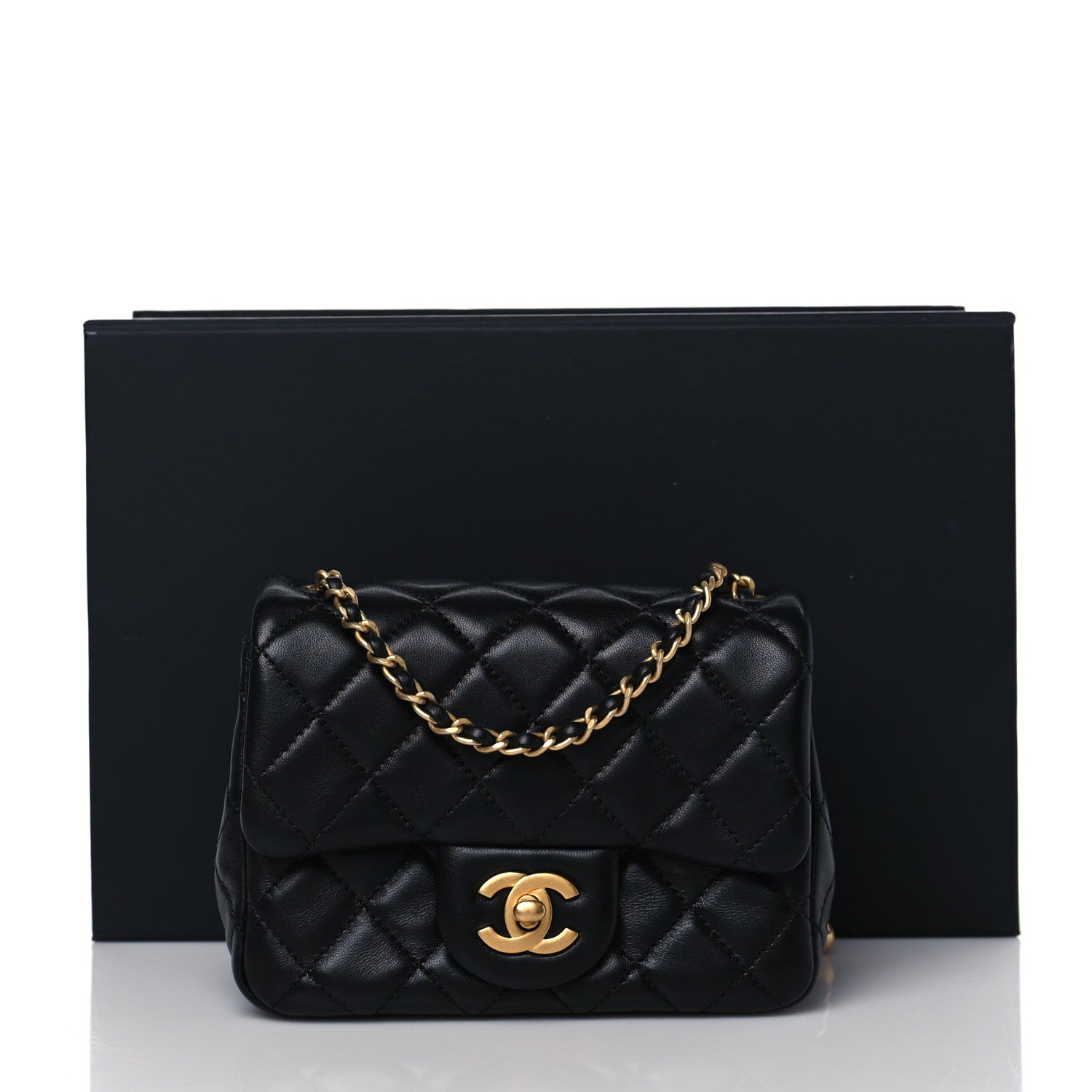 Chanel Lambskin Quilted Mini Pearl Crush Flap Black 8 of 11