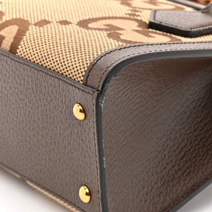Gucci Monogram Jumbo GG Textured Dollar Calfskin Mini Diana Tote Bag Camel Ebony New Acero Pomegranate Red 12 of 12