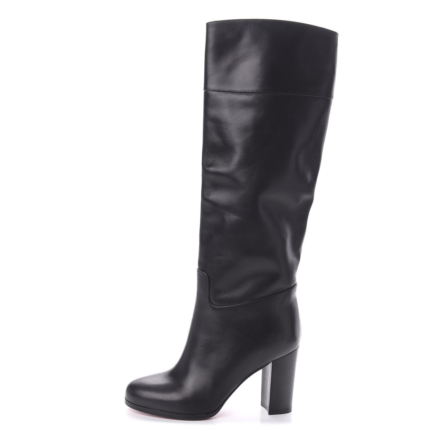 Calfskin Dartata 70 Tall Boots 35.5 Black
