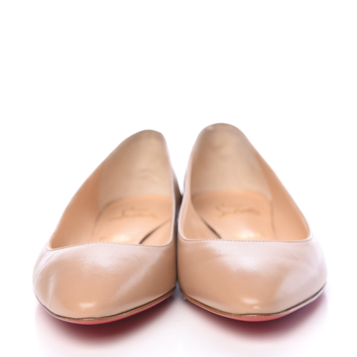 Christian Louboutin Nappa Eloise Flats 38 Nude 2 of 7
