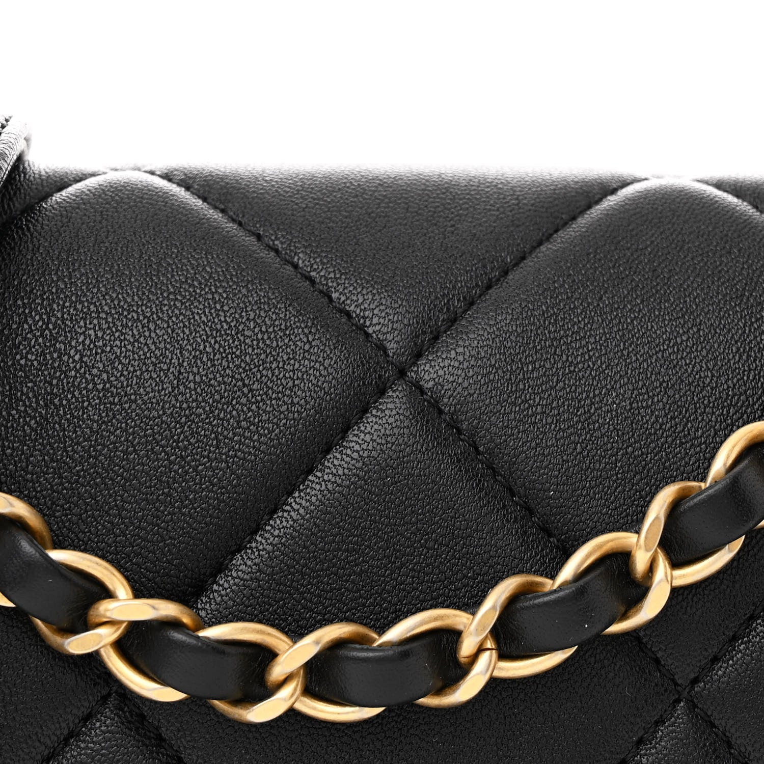 Chanel Lambskin Small Chain Around Top Handle Flap  Black 8 of 11