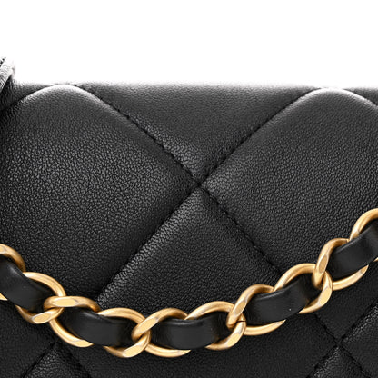 Chanel Lambskin Small Chain Around Top Handle Flap  Black 8 of 11