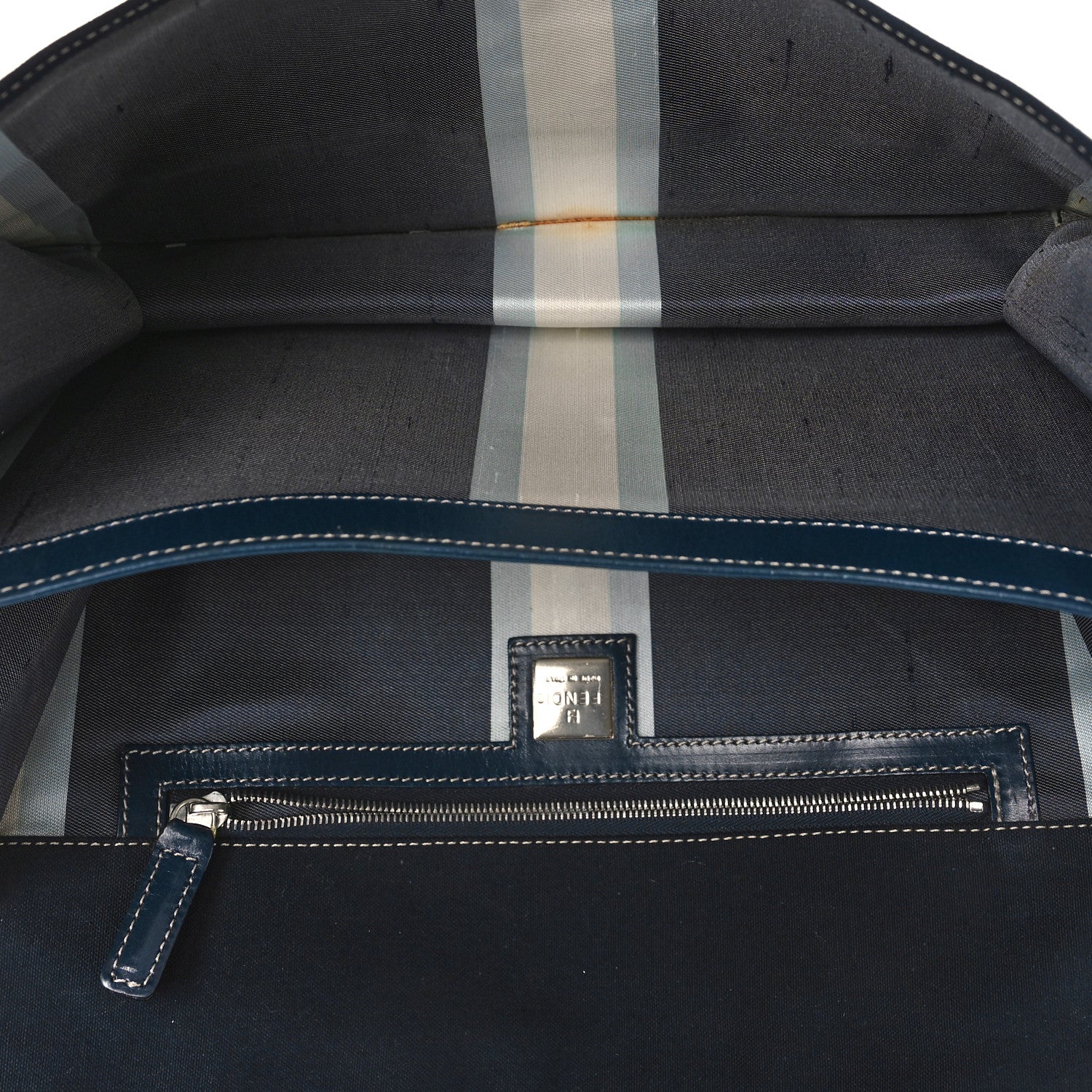 Fendi Denim Baguette Blue 5 of 8