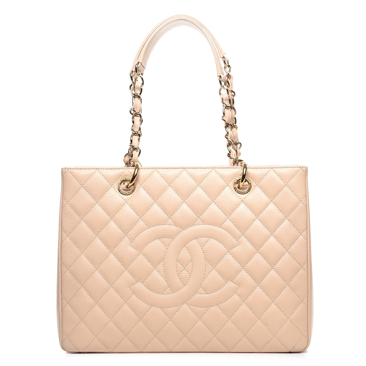Chanel Caviar Quilted Grand Shopping Tote GST Beige Clair 1 of 10