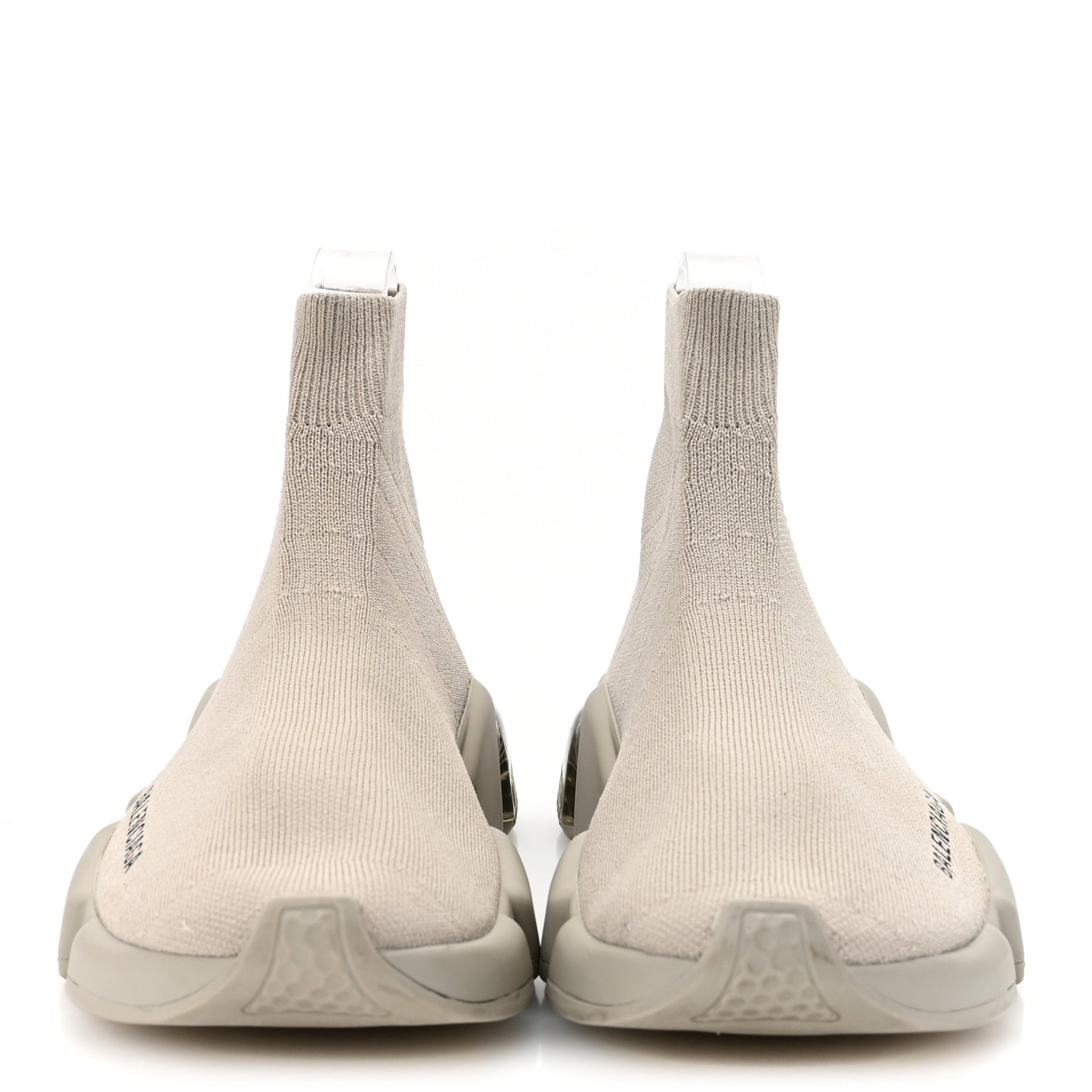 Technical 3D Recycled Knit Clear Sole Womens Speed Sneakers 35 Sand