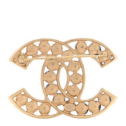 Chanel Pearl CC Brooch Gold Black 3 of 5