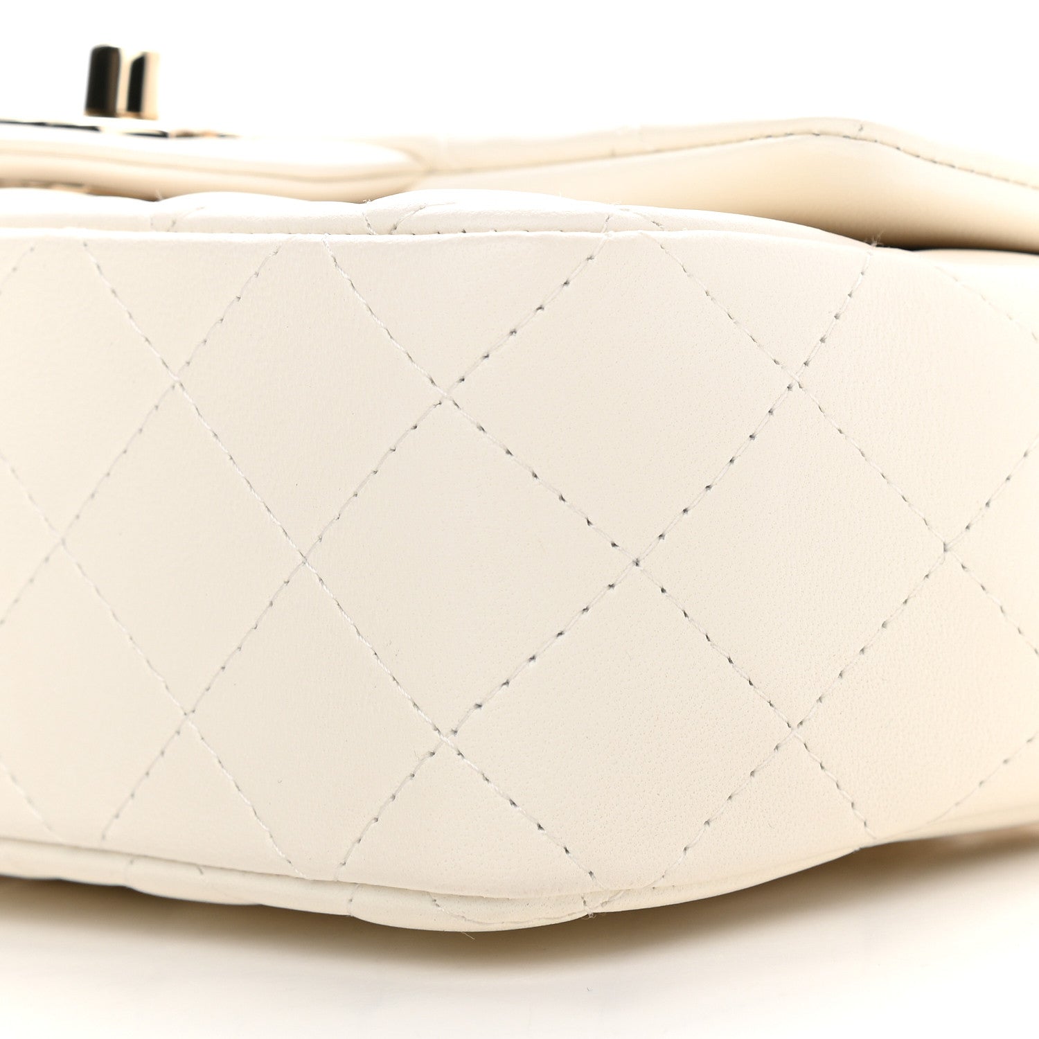 Chanel Lambskin Quilted Mini Rectangular Flap White 9 of 9