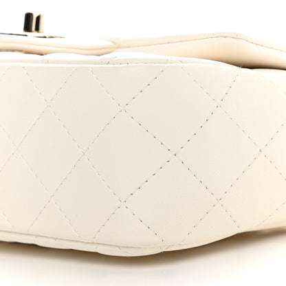 Chanel Lambskin Quilted Mini Rectangular Flap White 9 of 9