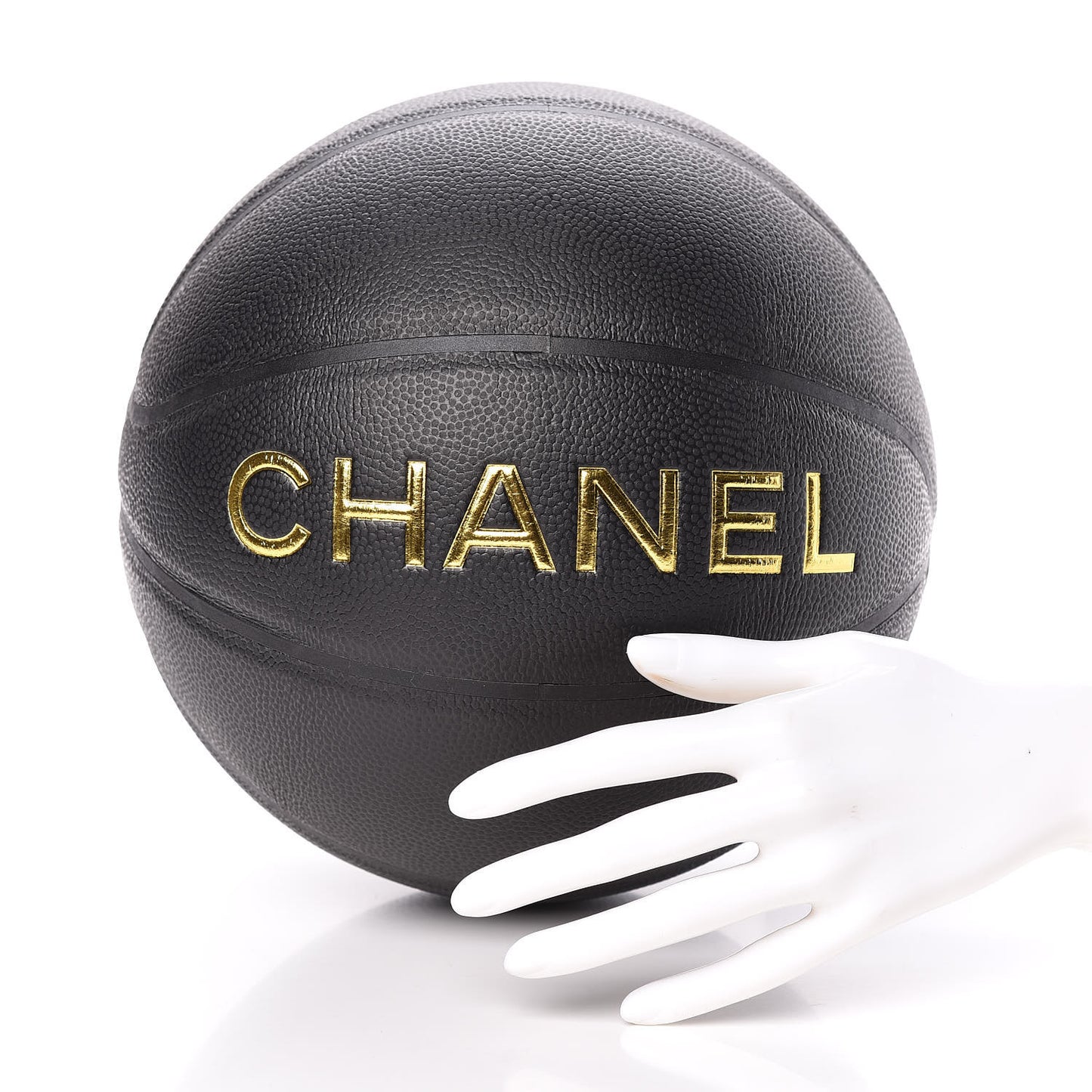 Lambskin Chain Net and Basketball Black Dark Gold