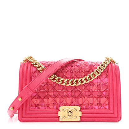 Chanel Lambskin Tweed Medium Boy Flap Fuchsia 1 of 10