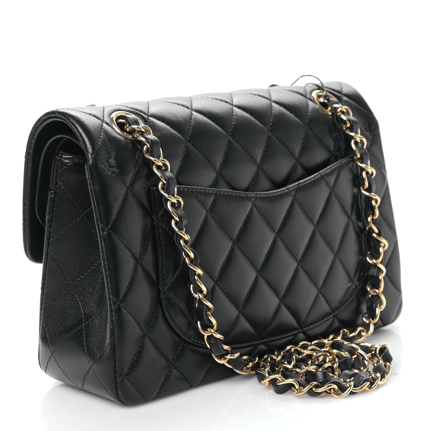 Chanel Lambskin Quilted Small Double Flap Black 3 of 9