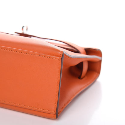 Hermes Swift Kelly Pochette Clutch Orange 11 of 23
