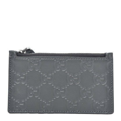 Gucci Guccissima Signature Coin Case Card Holder Graphite 1 of 6