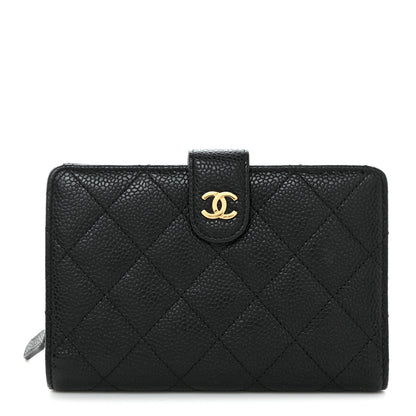 Chanel Caviar Quilted Zipped Pocket Wallet Black 1 of 8