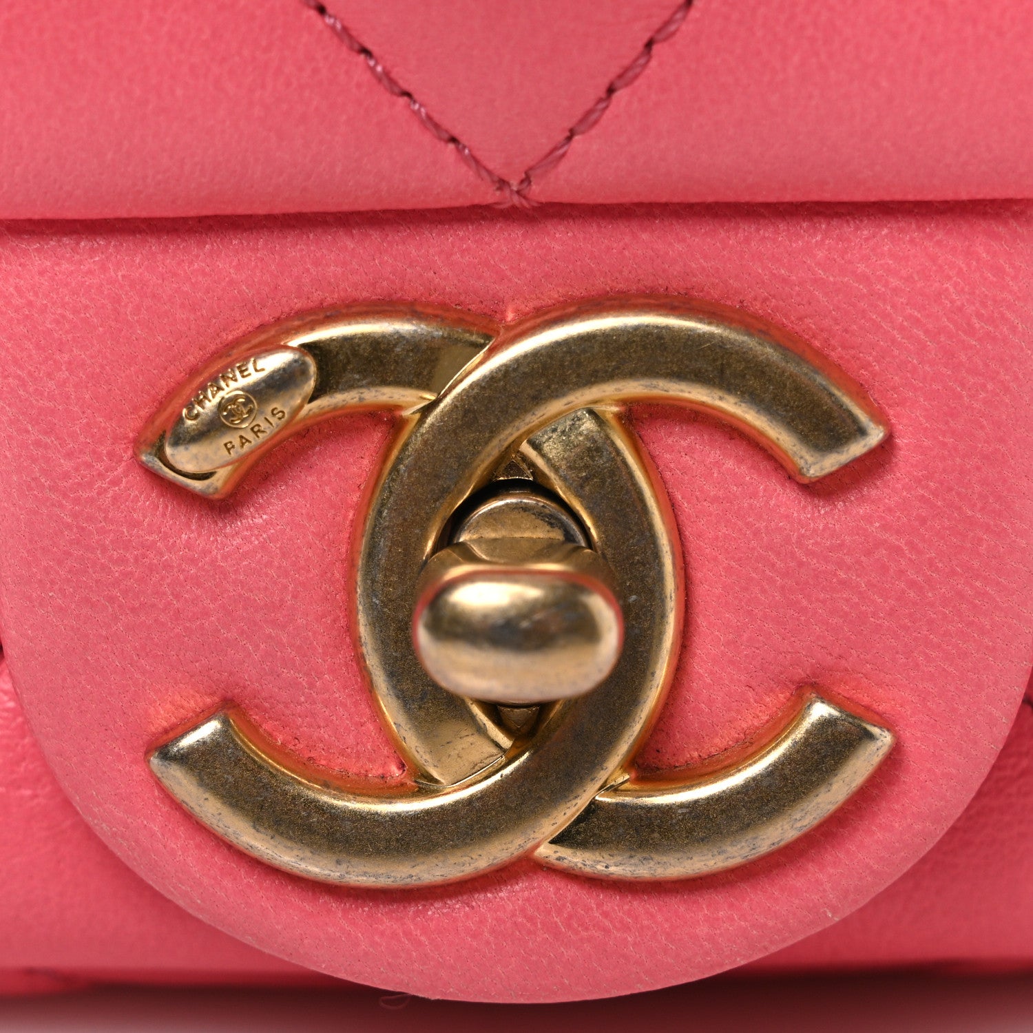 Chanel Lambskin Quilted Mini Funky Town Flap Pink 11 of 12