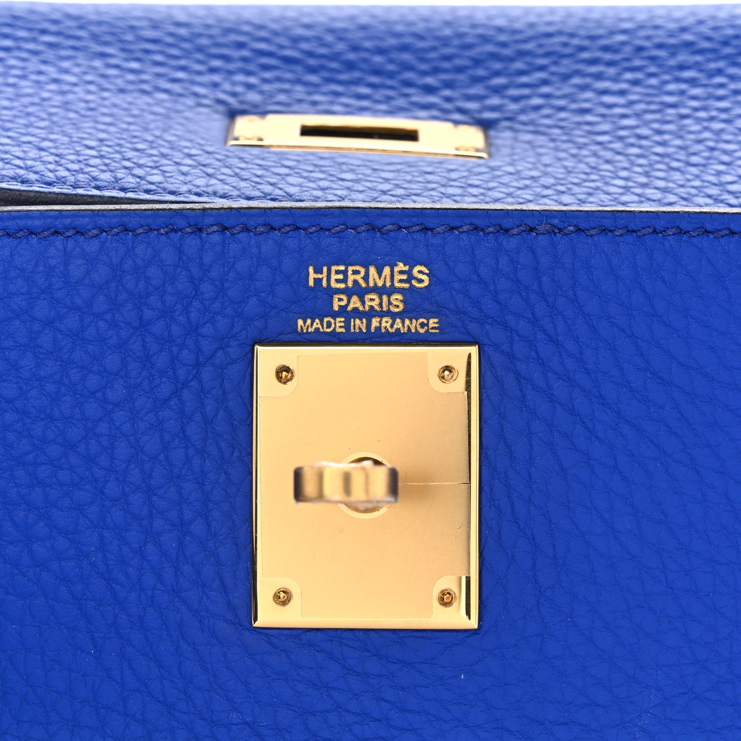 Hermes Taurillon Clemence Kelly Retourne 32 Bleu Electrique 6 of 13