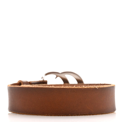 Gucci Cuoio Toscano Nickel Double G 30mm Belt 75 30 Cuir 2 of 6
