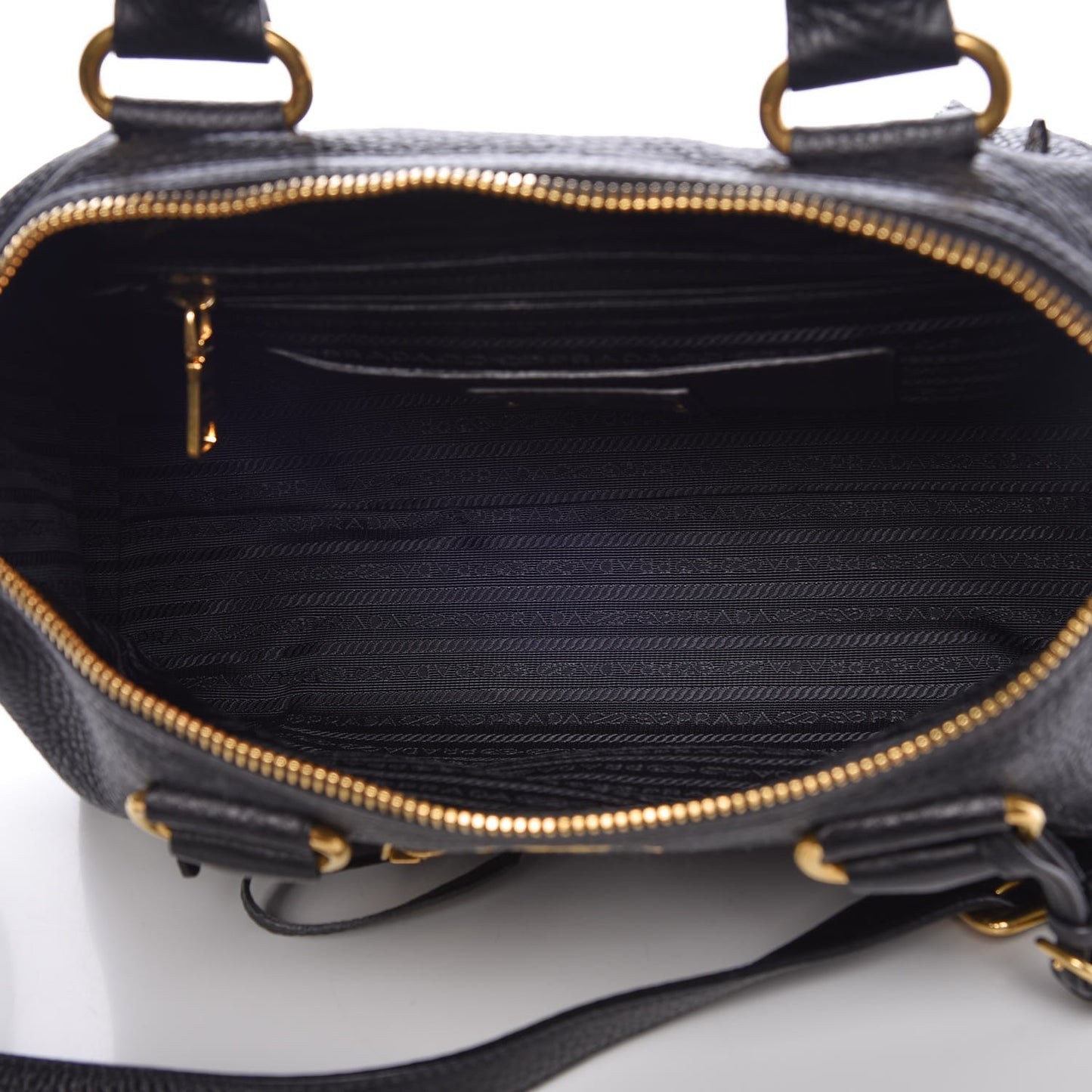 Vitello Daino Shopping Satchel Black