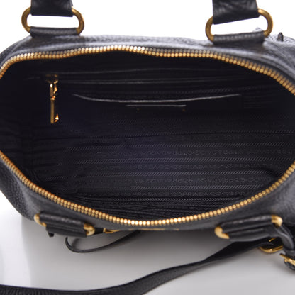 Prada Vitello Daino Shopping Satchel Black 5 of 8