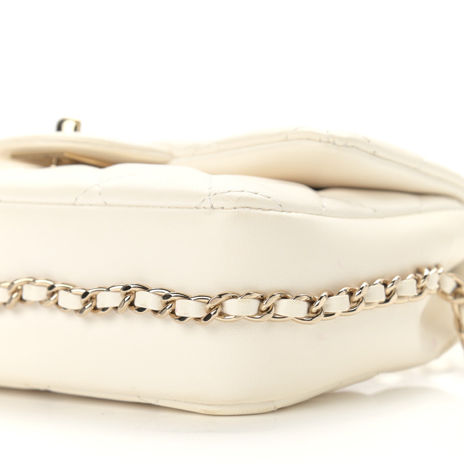 Chanel Lambskin Quilted Mini My Precious Flap White 10 of 11