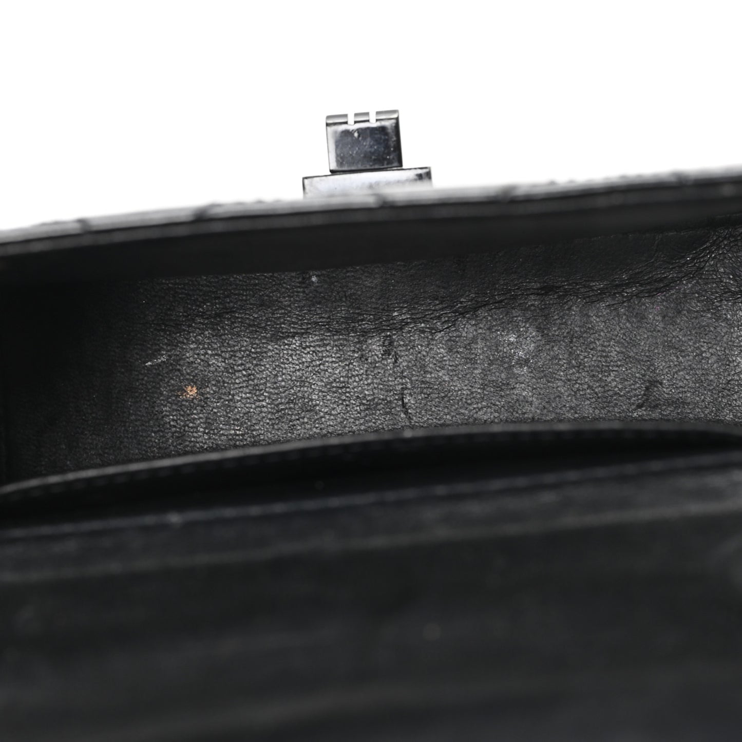 Patent Calfskin Quilted Reissue Mini Wallet On Chain So Black