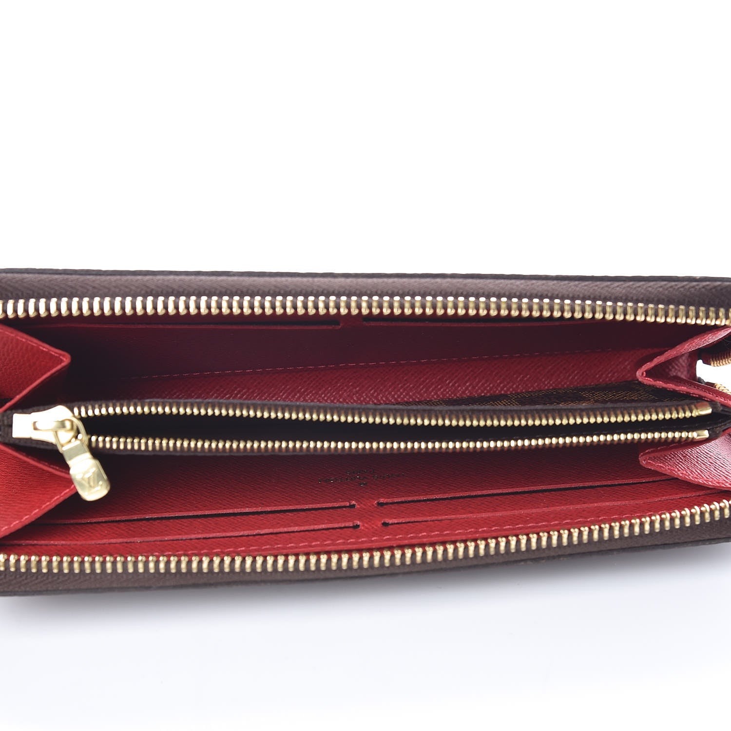 Louis Vuitton Damier Ebene Clemence Wallet Cherry 5 of 9